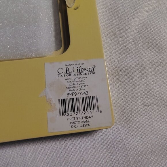 My First Birthday Photo Frame 4X6 Picture Holder CR Gibson Turtle Yellow Design - Picture 10 of 16